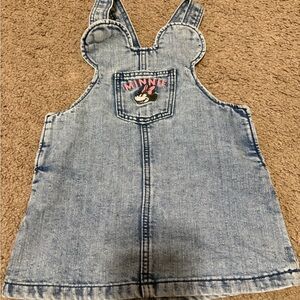 H&M Blue Denim Overalls with Minnie Patch